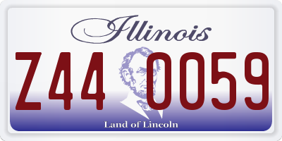 IL license plate Z440059