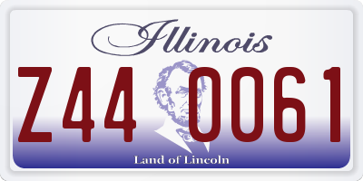 IL license plate Z440061