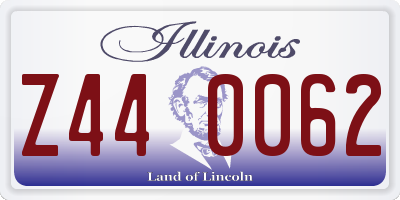 IL license plate Z440062