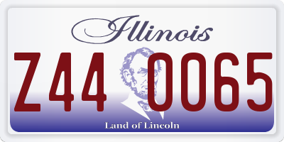 IL license plate Z440065