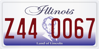 IL license plate Z440067