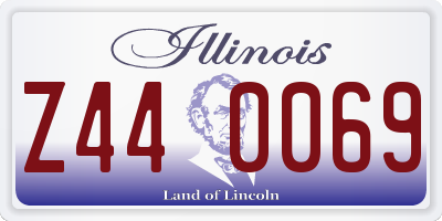IL license plate Z440069