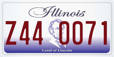 IL license plate Z440071