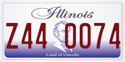 IL license plate Z440074