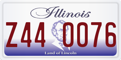 IL license plate Z440076