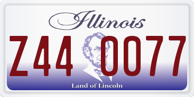 IL license plate Z440077