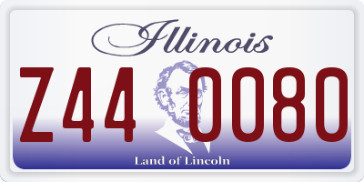 IL license plate Z440080