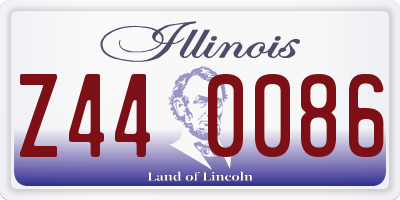 IL license plate Z440086
