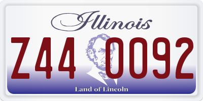 IL license plate Z440092