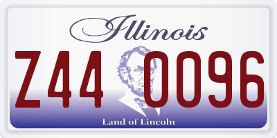 IL license plate Z440096