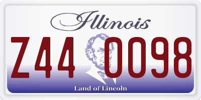IL license plate Z440098