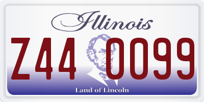 IL license plate Z440099