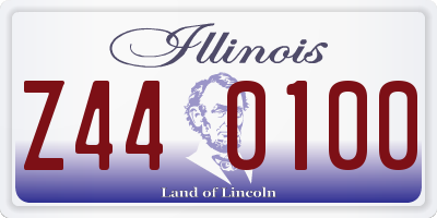 IL license plate Z440100