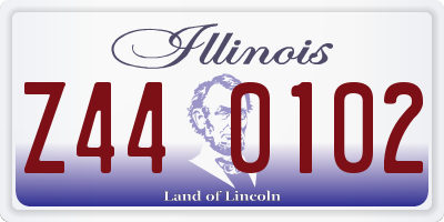 IL license plate Z440102