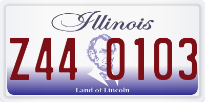 IL license plate Z440103