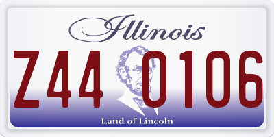 IL license plate Z440106