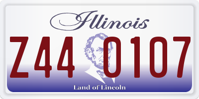 IL license plate Z440107