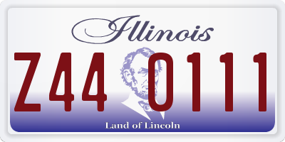IL license plate Z440111