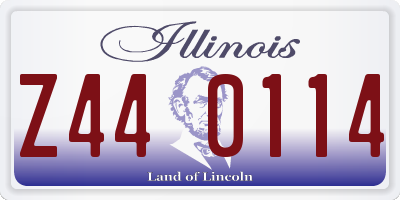 IL license plate Z440114