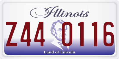 IL license plate Z440116