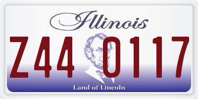 IL license plate Z440117