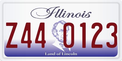 IL license plate Z440123