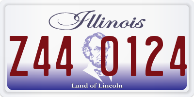 IL license plate Z440124