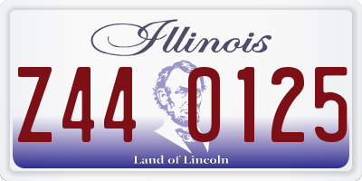 IL license plate Z440125