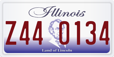 IL license plate Z440134