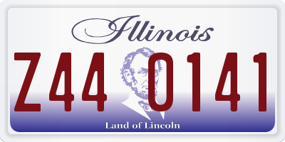 IL license plate Z440141