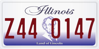 IL license plate Z440147