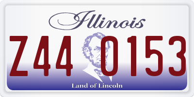IL license plate Z440153