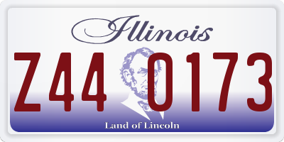 IL license plate Z440173