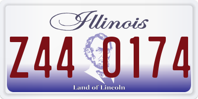 IL license plate Z440174