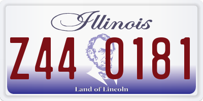 IL license plate Z440181