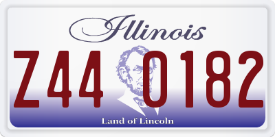 IL license plate Z440182