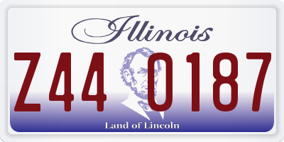 IL license plate Z440187