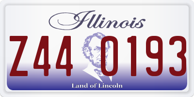 IL license plate Z440193
