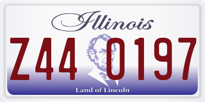 IL license plate Z440197
