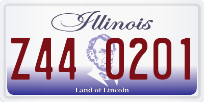 IL license plate Z440201