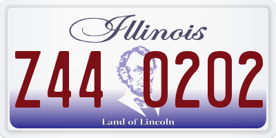 IL license plate Z440202