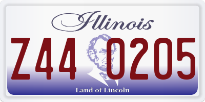 IL license plate Z440205