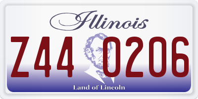 IL license plate Z440206