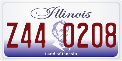 IL license plate Z440208