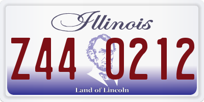 IL license plate Z440212