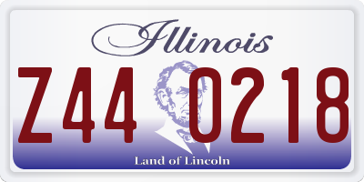 IL license plate Z440218