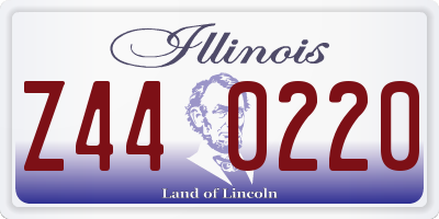 IL license plate Z440220