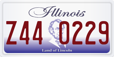 IL license plate Z440229