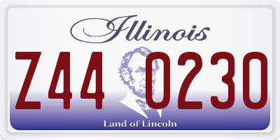 IL license plate Z440230