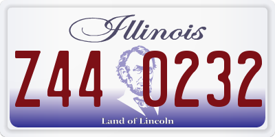 IL license plate Z440232
